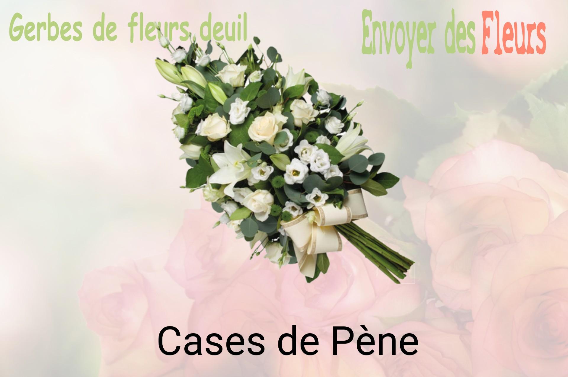 Gerbe de fleurs de deuil livrée à Cases-de-Pène